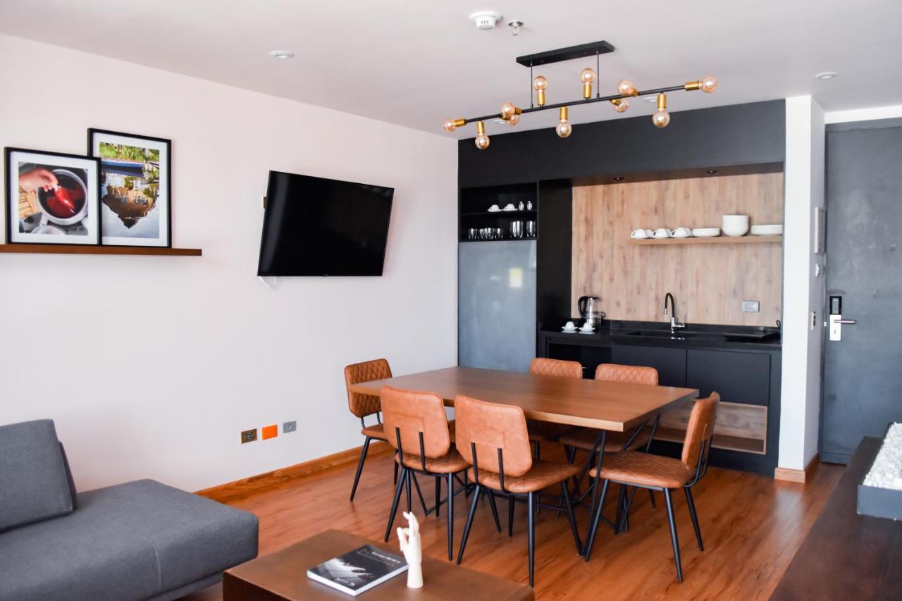 Hotel V1501 Pasto Esterno foto A kitchen in a serviced apartment